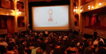Girona film festival 2013 inside a busy auditorium before the film begins